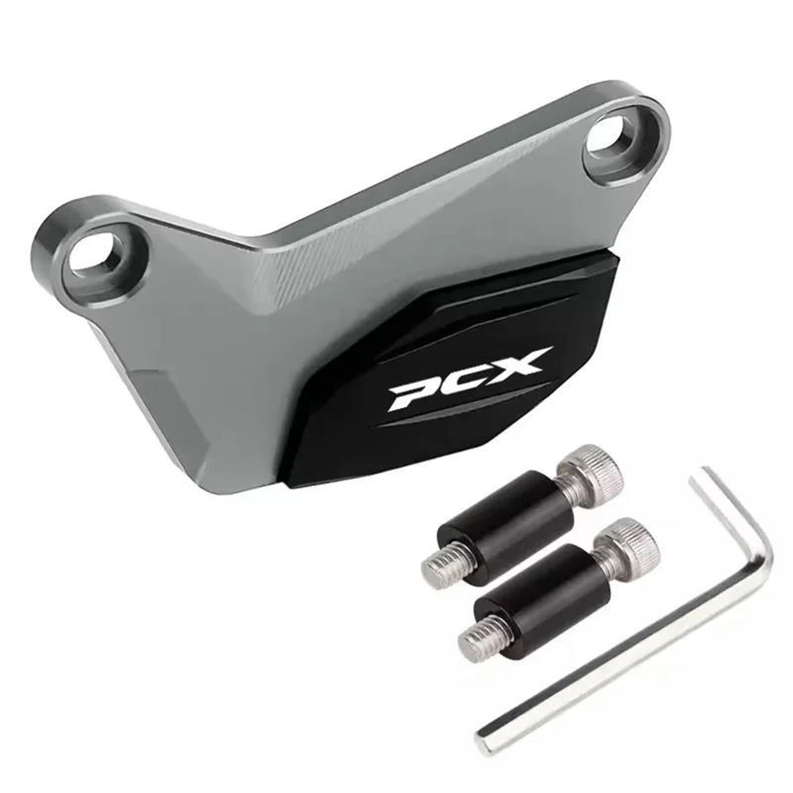 Motorrad Unterbodenschutz Fallschutzabdeckung Für PCX160 PCX125 Getriebe Fallschutz Crash Slider Zubehör(Titanium) von BANBE