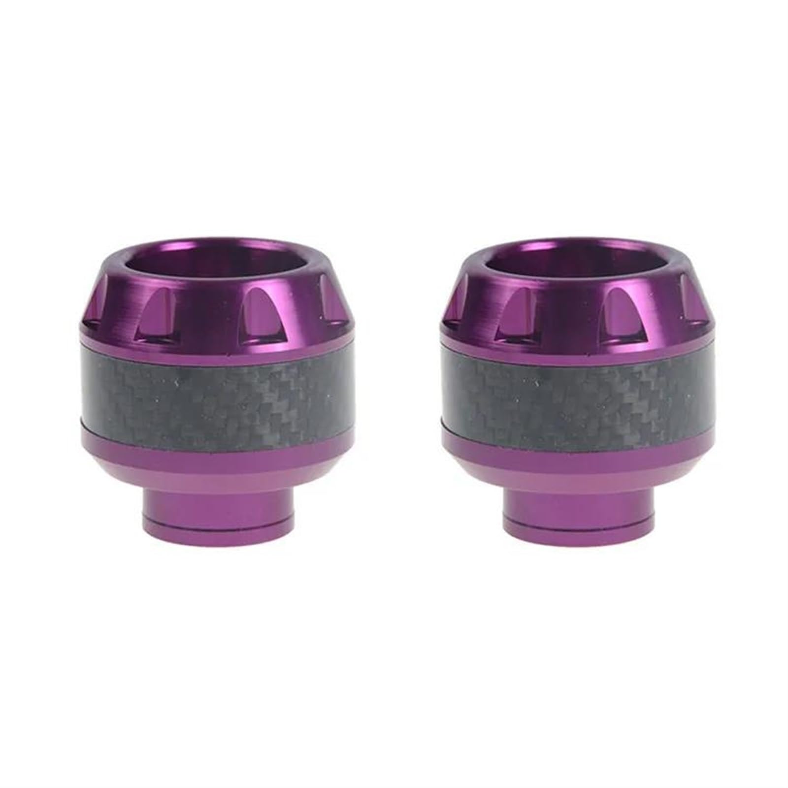 Universal Rahmenschieber Aluminiumlegierung Motorrad-Vorderradgabel-Cup Falling Crush Protector Kohlefaser Für Motorrad-Roller(Purple) von BANBE