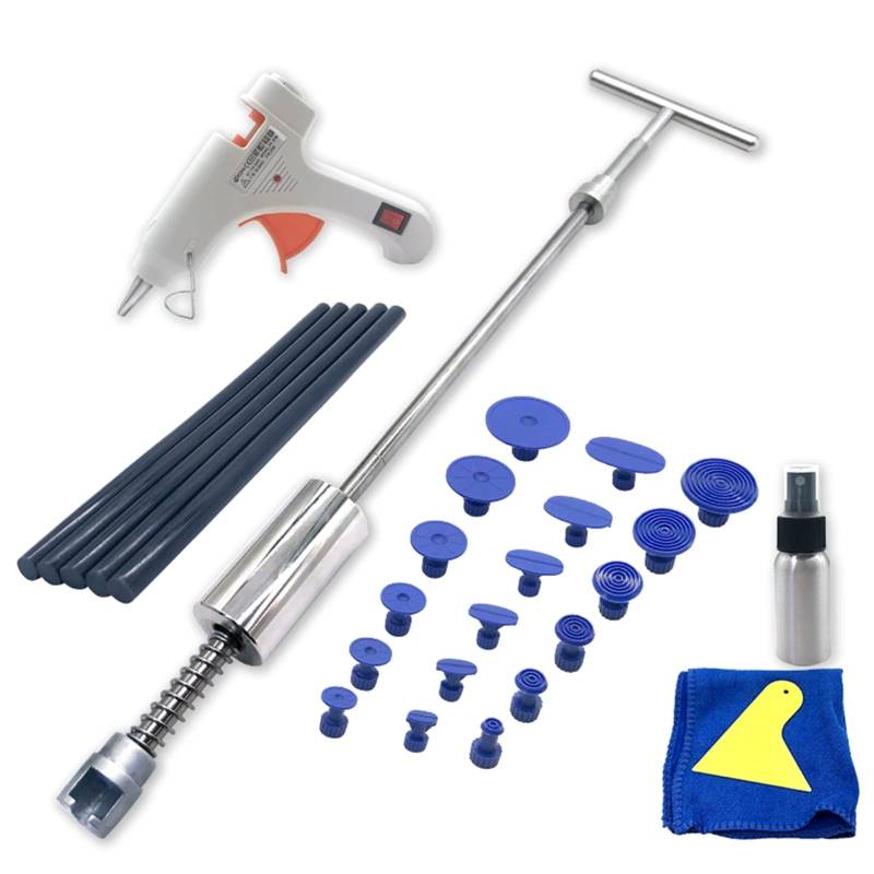 Ausbeulwerkzeug,Dellen Reparaturset Auto Auto Körper dent Entfernung Werkzeug Dent Reparatur Puller Kit Slide Hammer Saugnäpfe für Hagelschaden Auto Dent Reparaturwerkzeug (Color : D) von BANGHA