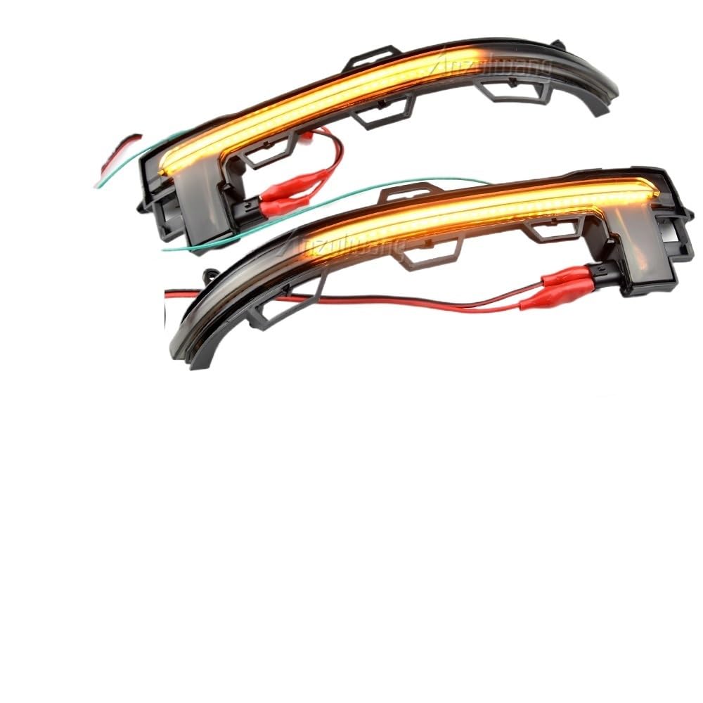 Spiegelblinker Dynamische,Dynamische Blinker 2 stücke Schwarz Fit Verwenden for BMW X3 F25 X4 F26 X5 F15 X6 F16 2014-2018 Auto Seite Spiegel blinker Anzeige Lampe Dynamische Blinker Licht(Yellow) von BANGHA