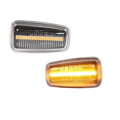 Spiegelblinker Dynamische,Dynamische Blinker 2Pcs Dynamische Seite Marker Licht Blinker Lampe LED Blinkt Fit Verwenden for Citroen XM ZX Brechen Xsara Xantia(Clear Lens) von BANGHA