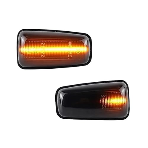 Spiegelblinker Dynamische,Dynamische Blinker 2Pcs Dynamische Seite Marker Licht Blinker Lampe LED Blinkt Fit Verwenden for Citroen XM ZX Brechen Xsara Xantia(Smoked Len) von BANGHA