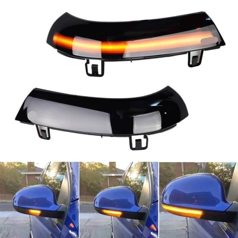 Spiegelblinker Dynamische,Dynamische Blinker Dynamische LED Spiegel Blinker Licht Fit Verwenden for VW Golf 5 Auto Teile von BANGHA