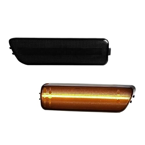 Spiegelblinker Dynamische,Dynamische Blinker LED Seite Marker Licht Blinker Lampe Ersatz Licht Fit Verwenden for VW(Smoked Lens Amber) von BANGHA