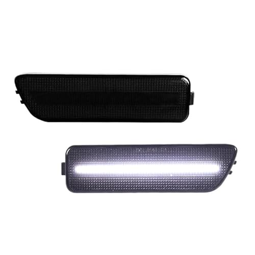 Spiegelblinker Dynamische,Dynamische Blinker LED Seite Marker Licht Blinker Lampe Ersatz Licht Fit Verwenden for VW(Smoked Lens White) von BANGHA