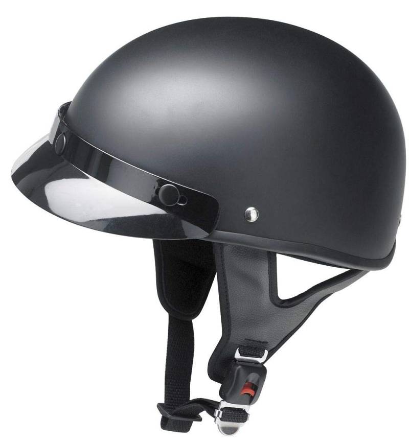 BANGLA Redbike Braincap Motorradhelm RB 480 mit abnehmbarem Frontschirm matt schwarz ohne ECE L von BANGLA