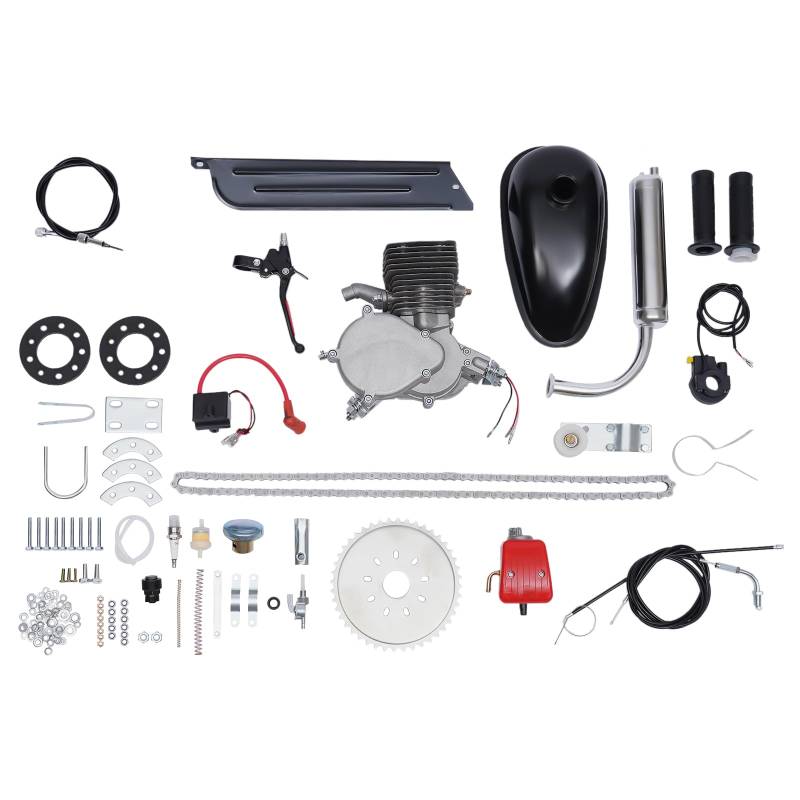 BAOCHADA 2-Takt Fahrrad Motor Benzin 100CC Motor Für Fahrrad Kit, Benzinmotor Für Fahrrad Hilfsmotor Bike Engine Kit Für Die meisten 26/28 Motorisierte Fahrräder von BAOCHADA