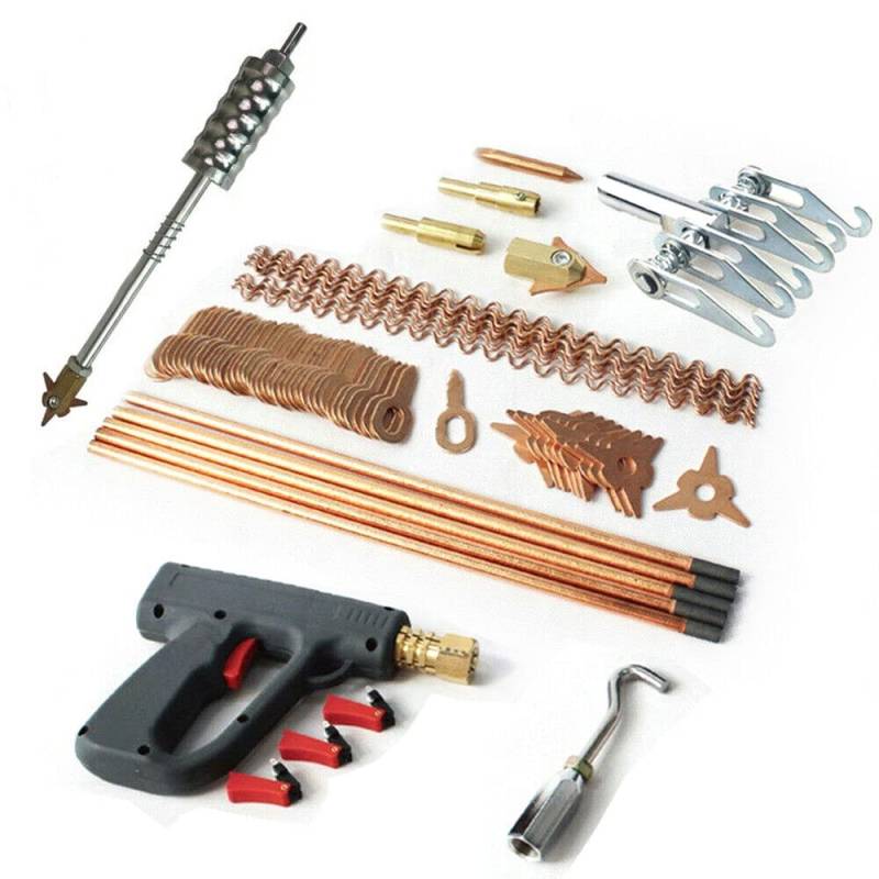 BAOCHADA 86-TLG Zubehör Dent Puller Kit Ausbeul Spotter Box, Ausbeulwerkzeug Karosserie Reparatur Ausbeul Kit Beulen Reparatur Set für Dellenreparatur, Sollten mit Karosserie Dellenpunkt Schweißgerät von BAOCHADA