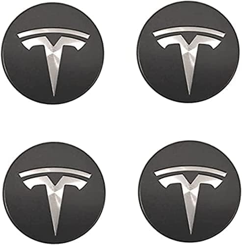 4 Stück Radnabenkappen für Tesla Model 65mm, Nabendeckel Aufkleber Radnabenabdeckung Nabenkappen Radnabenkappen Felgen Aufkleber Auto von BAONITOU