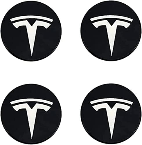 4 Stück Radnabenkappen für Tesla Model 65mm, Nabendeckel Aufkleber Radnabenabdeckung Nabenkappen Radnabenkappen Felgen Aufkleber Auto von BAONITOU