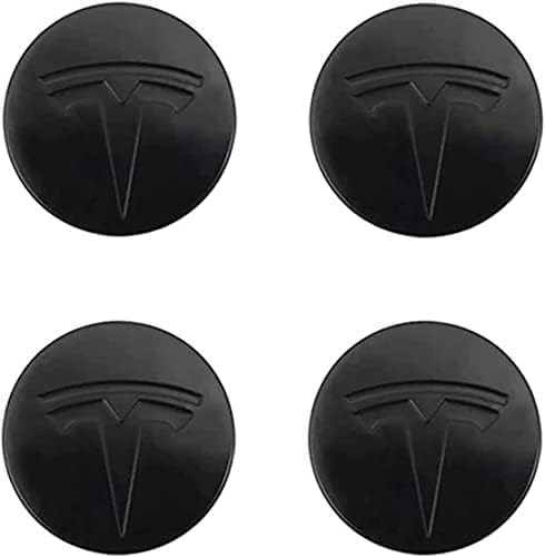 4 Stück Radnabenkappen für Tesla Model 65mm, Nabendeckel Aufkleber Radnabenabdeckung Nabenkappen Radnabenkappen Felgen Aufkleber Auto von BAONITOU