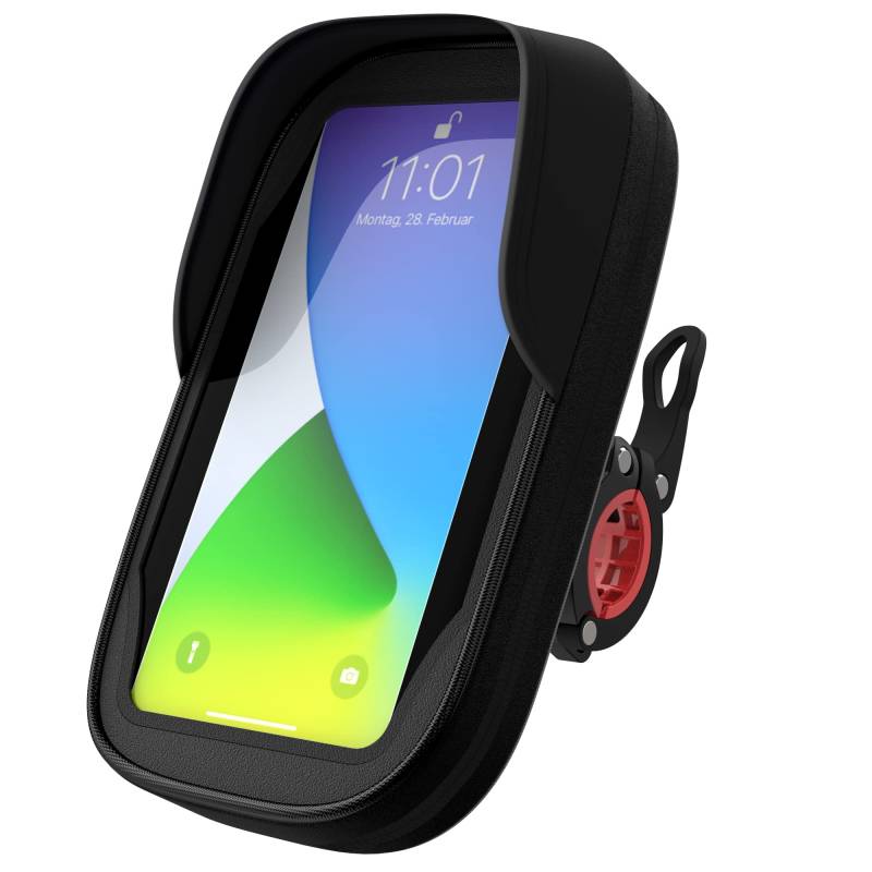 BAONUOR Fahrrad Handyhalterung Tasche Wasserdicht, Fahrradtasche Lenker [Vollständiger Schutz & Anti-Shake] 360° drehbare Handy Halterung für iPhone 13/12/11, Samsung S8/S9S21/S20, Huawei, Xiaomi von BAONUOR