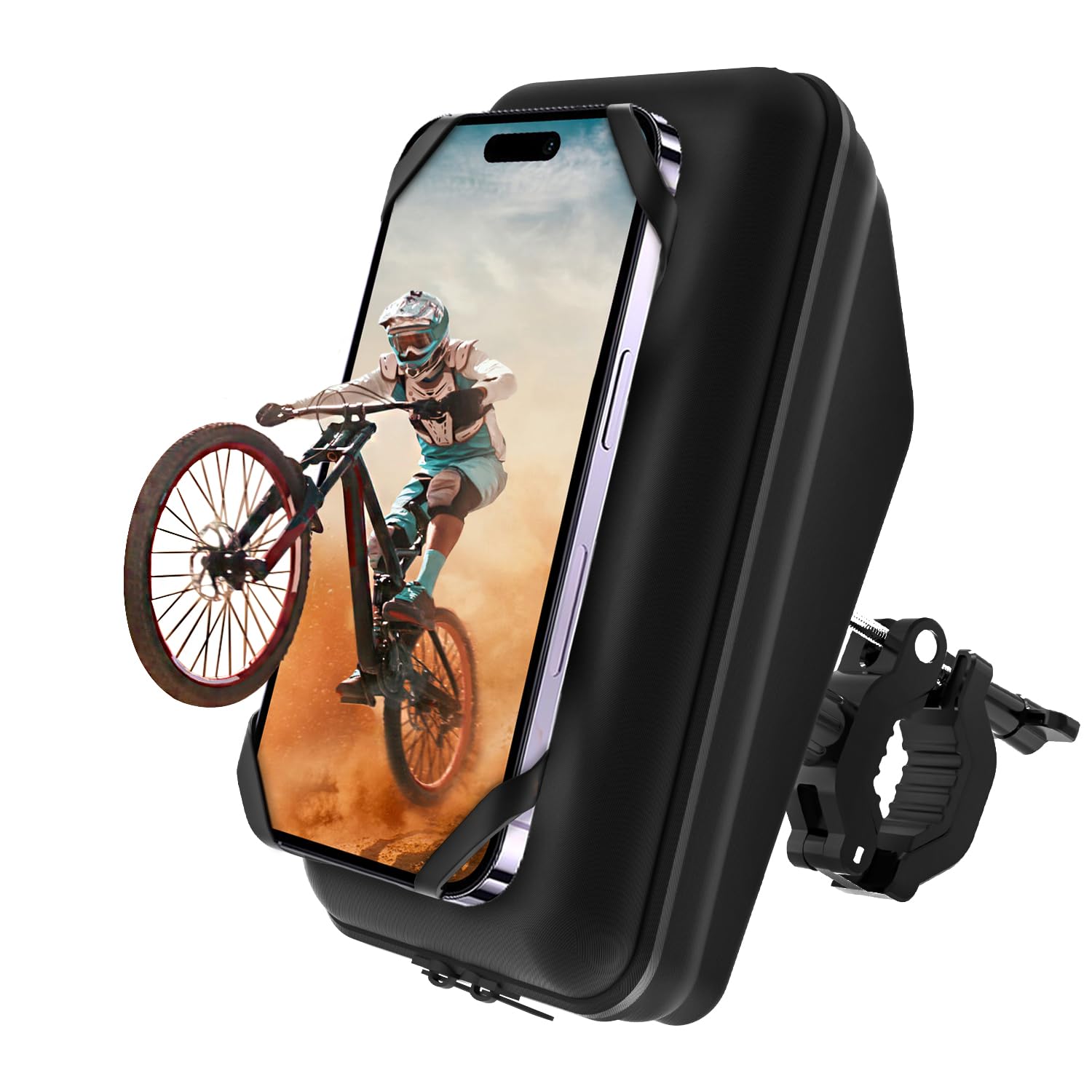 BAONUOR Handyhalterung Fahrrad Tasche 2-in-1 Motorrad Handyhalterung Tasche Wasserdicht 360°Drehbarem Fahrrad Handyhalter Handytasche Fahrrad Lenker, für 4.7-7 Zoll Smartphone von BAONUOR