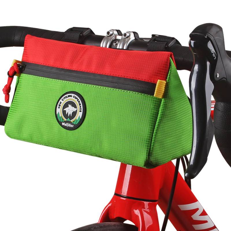 Kinder Fahrrad Lenkertasche Vorne Laufrad Lenkertasche Wasserdicht, Klein Fahrradlenkertasche Kinder Fahrradtasche Vorne Rahmentasche Schultertasche für Kinderfahrrad Roller Dreirad Scooter MTB Grün von BAONUOR