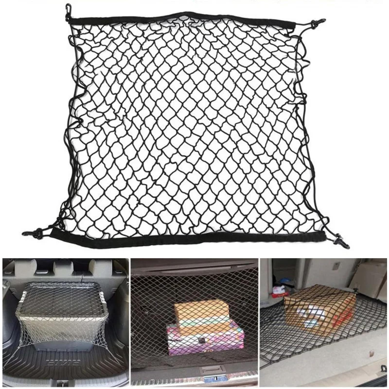 4 Haken Auto Kofferraum Cargo Mesh Net Gepäck, Für Volvo S40 S60 S70 S80 S90 V40 V50 V60 V90 XC60 XC70 XC90 von BAOPENB