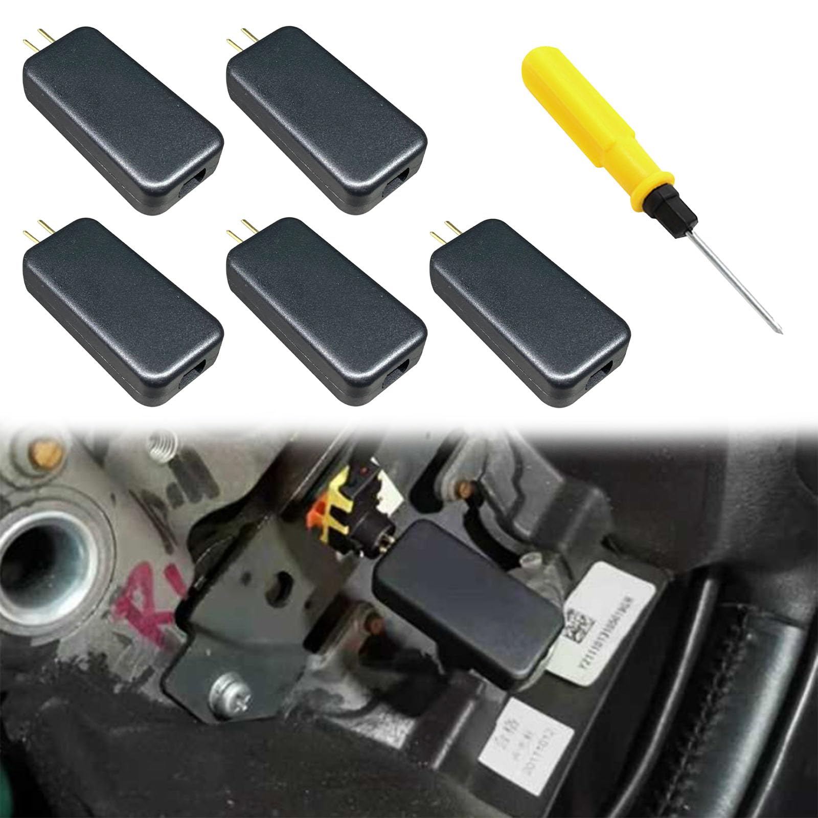 Auto Airbag Simulator,5pcs Diagnose Reparatur Tool,Universal Auto SRS Airbag Tester,Airbag SRS Fehlersuche Reparatur Werkzeug,Auto Airbag Simulator Universelles,für Diagnose Fehlerbehebung Erkennung von BAOSROY