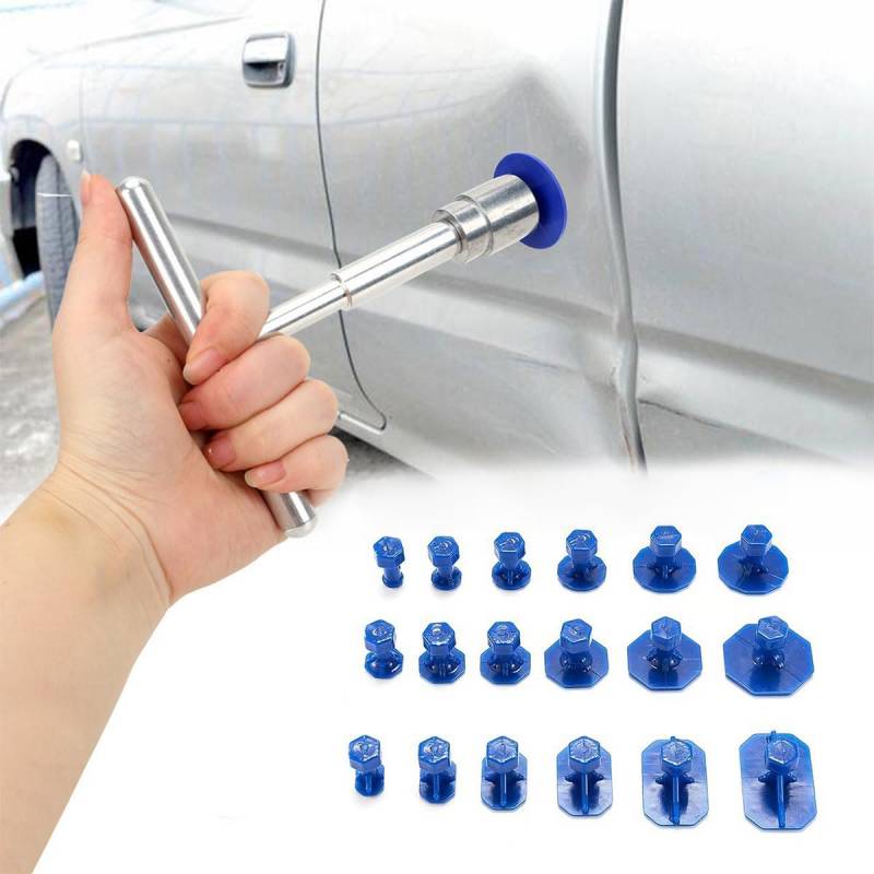 Dellen Reparaturset,Ausbeulwerkzeugset,Dellen Reparatur Ausbeulwerkzeug,Lackfreies Dellen Reparatur,Dent Puller Kit,Auto Paintless Dent Removal Kit,Dent Puller Slide Hammer für Fahrzeug Entfernen von BAOSROY