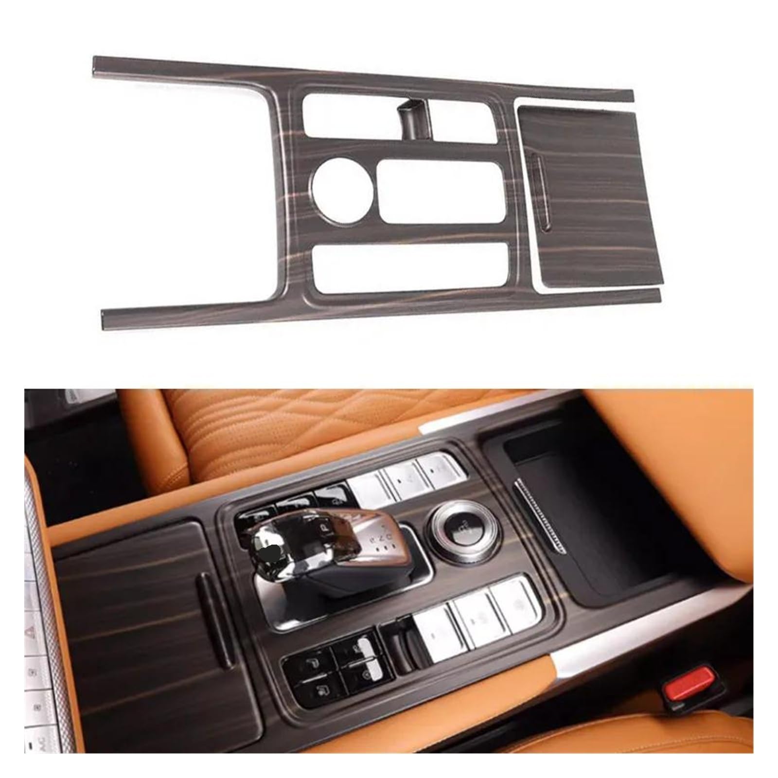 Aufkleber Abdeckung Auto Center Konsole Abdeckung Getriebe Trim Rahmen Lagerung Box Panel Interior Styling Dekoration Teile Zubehör Für Tank 500 T500 Panel Interieurleisten(A Set Wood Grain) von BARASH