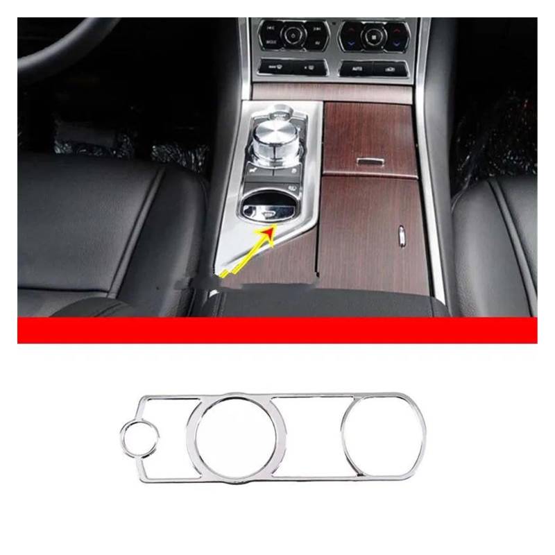 Aufkleber Abdeckung Für Jaguar Für XF 2012-2015 Edelstahl Auto Zentrale Steuerung Getriebe Shift Panel Tasten Abdeckungen Aufkleber Trim Innen Zubehör Panel Interieurleisten(D) von BARASH