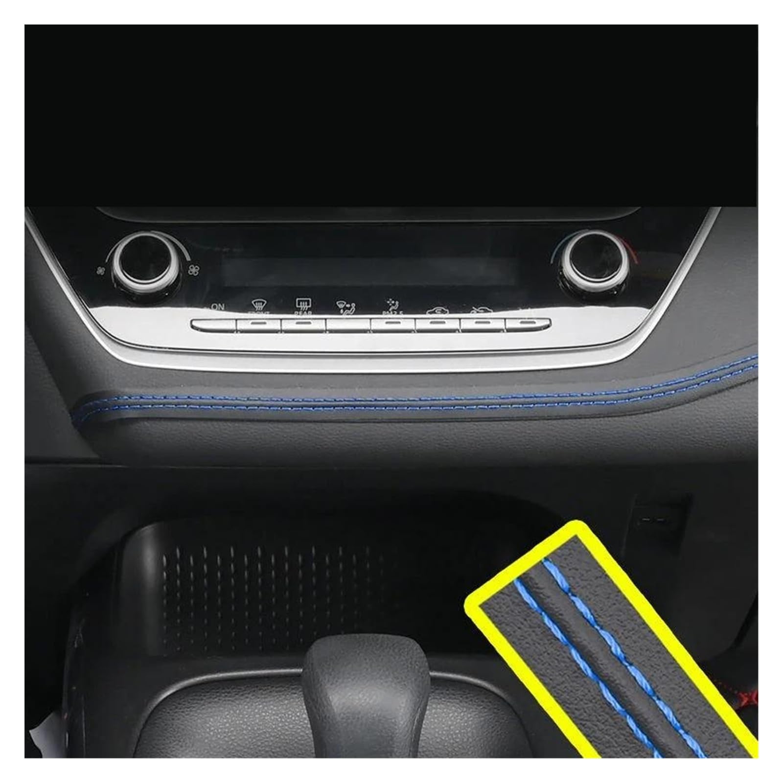 Aufkleber Abdeckung Pu Leder Auto Stil Universal DIY Flexible Innen Moulding Trim Streifen Auto Accessori Dekoration Geflecht Streifen Dashboard Aufkleber Panel Interieurleisten(Blau,250 cm) von BARASH