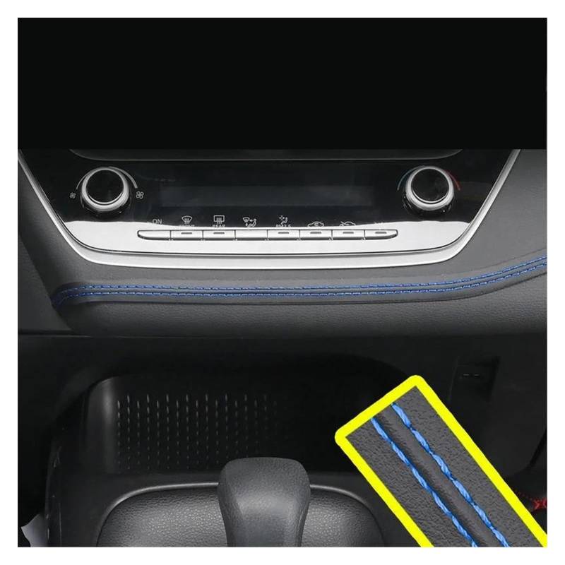 Aufkleber Abdeckung Pu Leder Auto Stil Universal DIY Flexible Innen Moulding Trim Streifen Auto Accessori Dekoration Geflecht Streifen Dashboard Aufkleber Panel Interieurleisten(Blau,250 cm) von BARASH