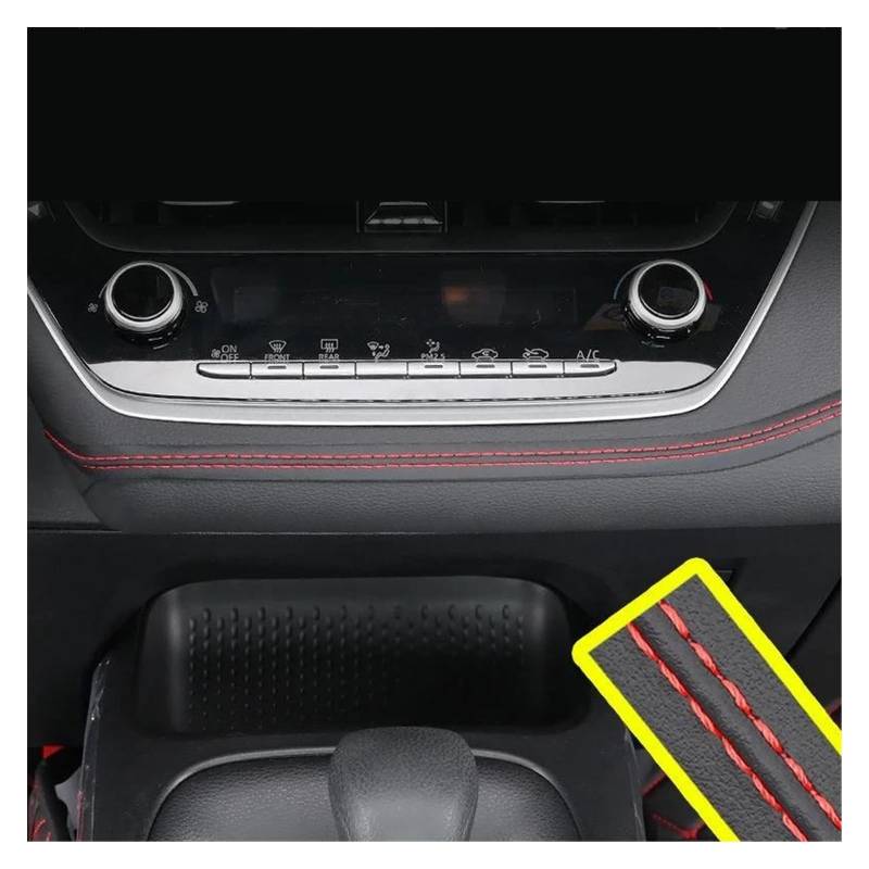 Aufkleber Abdeckung Pu Leder Auto Stil Universal DIY Flexible Innen Moulding Trim Streifen Auto Accessori Dekoration Geflecht Streifen Dashboard Aufkleber Panel Interieurleisten(Rot,800 cm) von BARASH