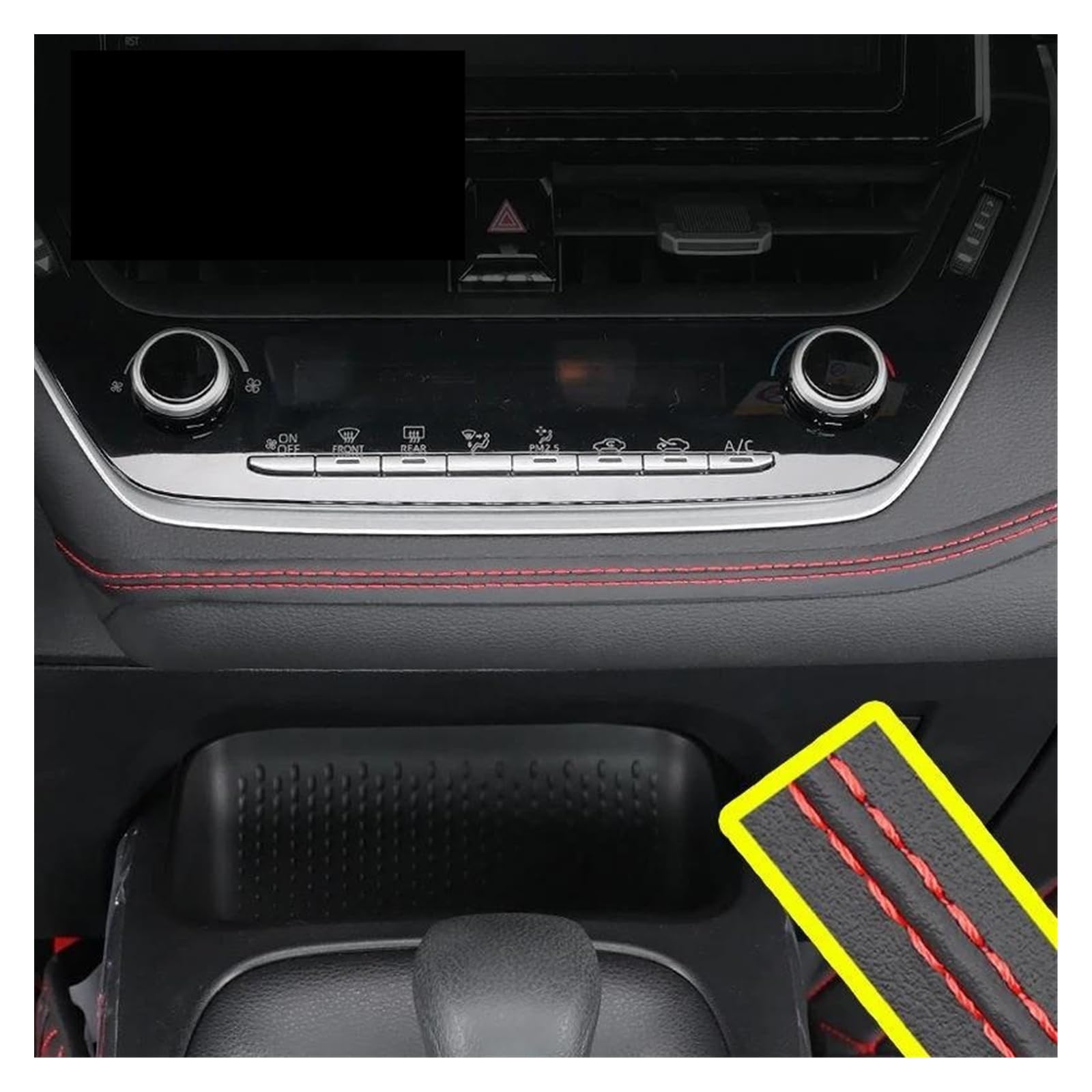 Aufkleber Abdeckung Universal PU Leder Auto Innen DIY Streifen Dekorative Woven Trim Streifen Geflecht Dashboard Dashboard Aufkleber Auto Schutz Panel Interieurleisten(Rot,200CM) von BARASH