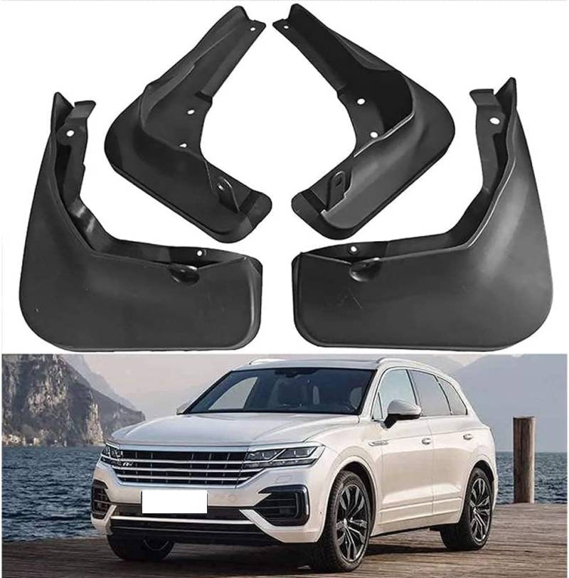 4 stück Auto Schmutzfänger für VW Touareg Mk2 7p 2011 2012 2013 2014 2015 2016 2017 2018, Vorher und Nachher Auto Kotflügel Spritzschutz Auto Externes Zubehör von BARIQ