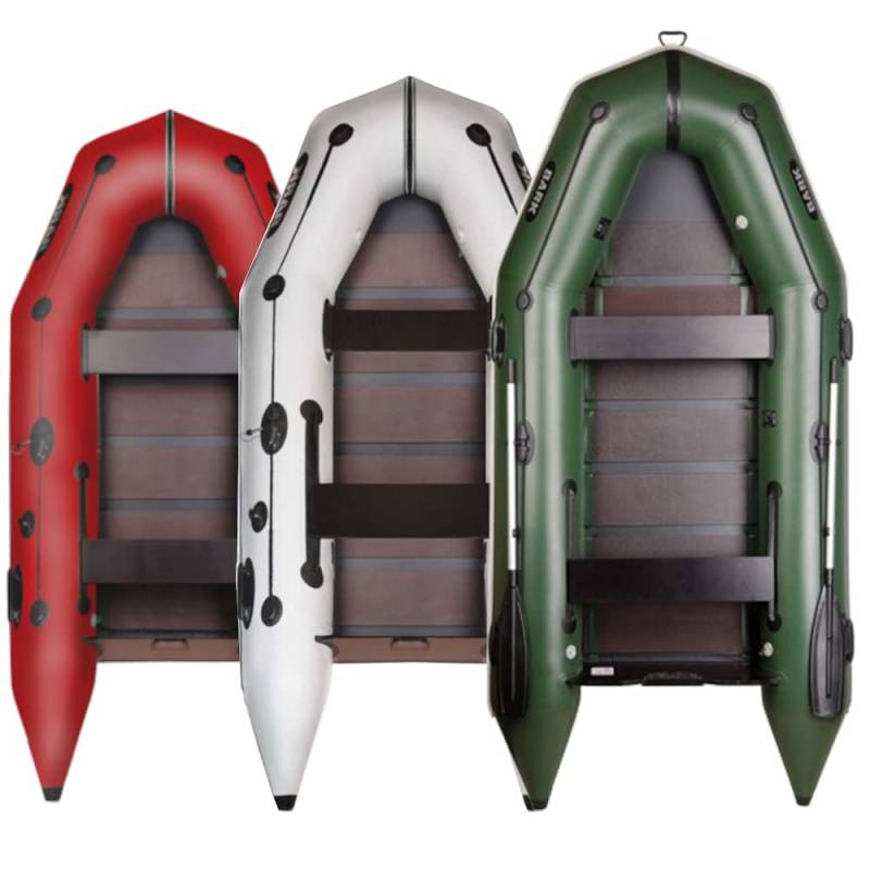 BARK Schlauchboot 2,7m, 2 Personen | 5-schichtiges PVC | für Motor | inkl. Zubehör | Paddelboot Angelboot Freizeitboot Motorboot Elektromotor von BARK