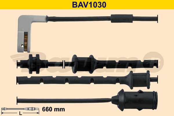 Warnkontakt, Bremsbelagverschleiß Vorderachse Barum BAV1030 von BARUM