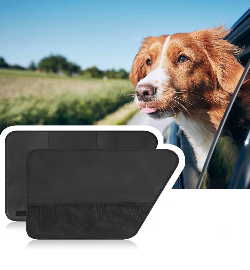 BASELIFE Autotür Schutzfolie Matte,autotür Schutz Hund,Autotürabdeckung Anti-Scratch Fahrzeug Tür Abdeckung Pad Hund, Kratzfest und maschinenwaschbar, sicher für Hunde, für alle geeignet, 2 Stück von BASELIFE