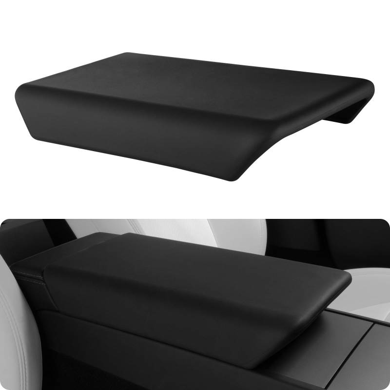 BASENOR Upgraded Center Console Cover für 2024 2025 Tesla Modell 3 Refresh Highland New Tesla Model Y 2025 Refresh (Juniper) TPU Armlehne Abdeckung rutschfeste Armlehne Schutz Innenzubehör Schwarz von BASENOR