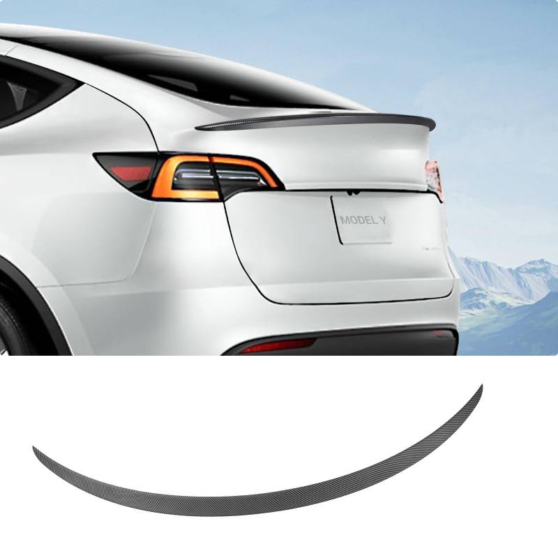 BASENOR Tesla Model Y Performance Spoiler Original Trunk Wing ABS Matte Carbon Fiber 2021 2022 2023 2024 2025 Gen 2 von BASENOR