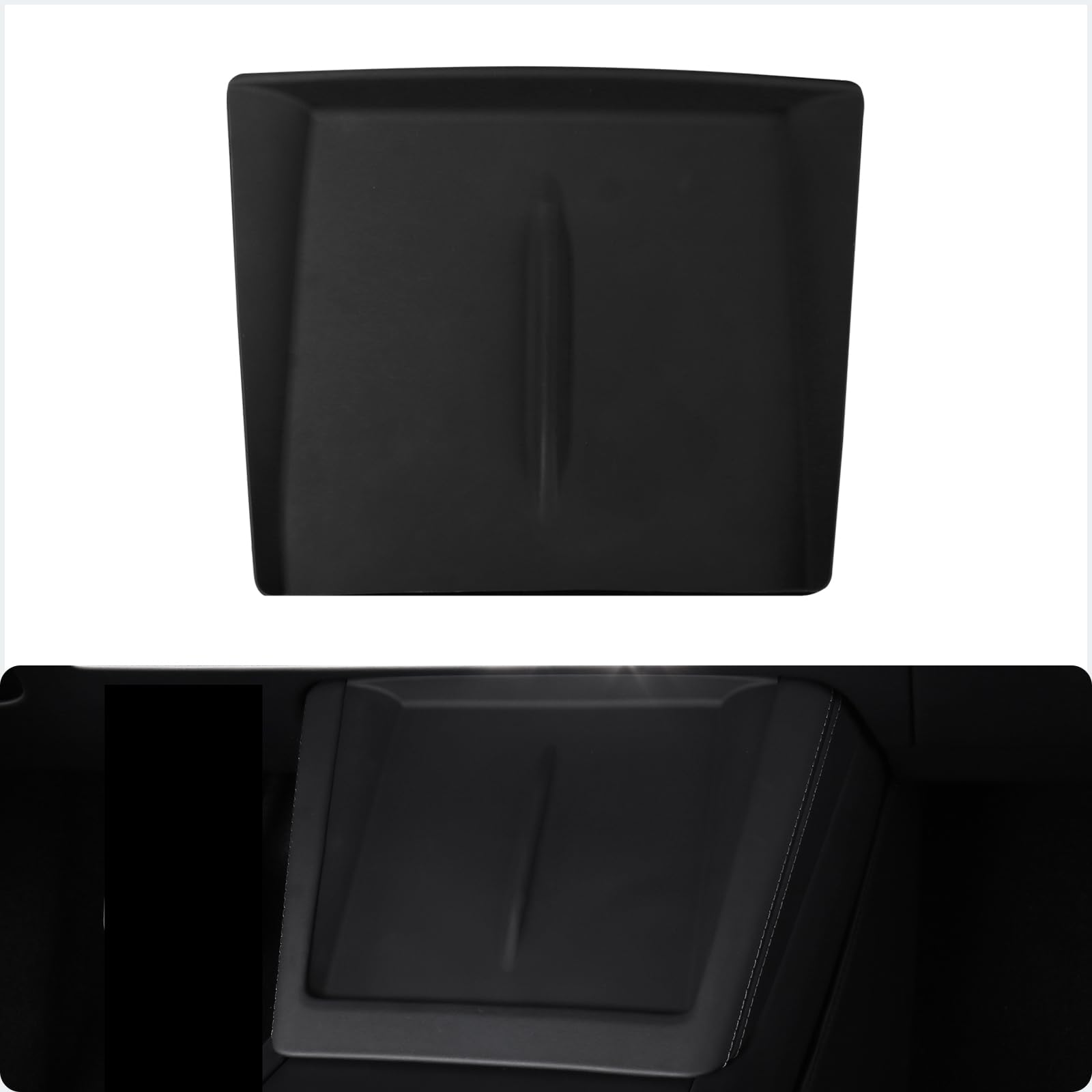 BASENOR Upgrade Center Console Wireless Charger Matte für neues Silikon Abdeckung Wireless Ladetelefon Pad für 2024 2025 Modell 3 Innenzubehör von BASENOR