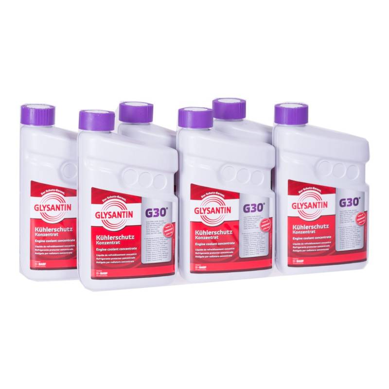 6x 1,5 L Liter Glysantin® G30® Kühlerfrostschutz Frostschutzmittel Frostschutz Kühlerschutz Kühlmittel Konzentrat Kühler Frost Schutz Mittel rotviolett von BASF