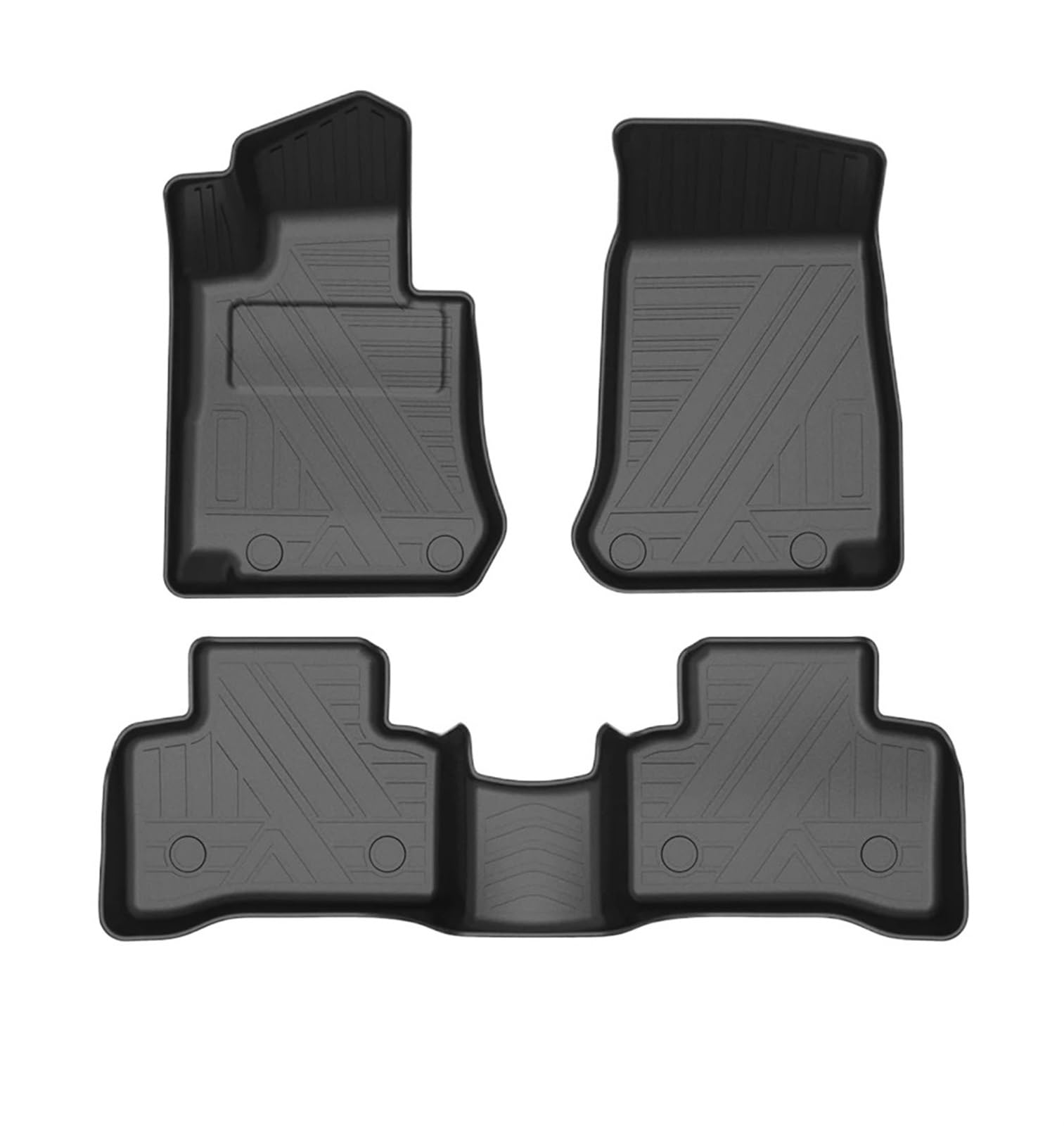 Allwettermatten Kompatibel mit Benz für GLC-Klasse X253 2015–2023 LHD Auto-Fußmatten, Allwetter-TPE-Fußpolster, Ablagematte von BASPHHH