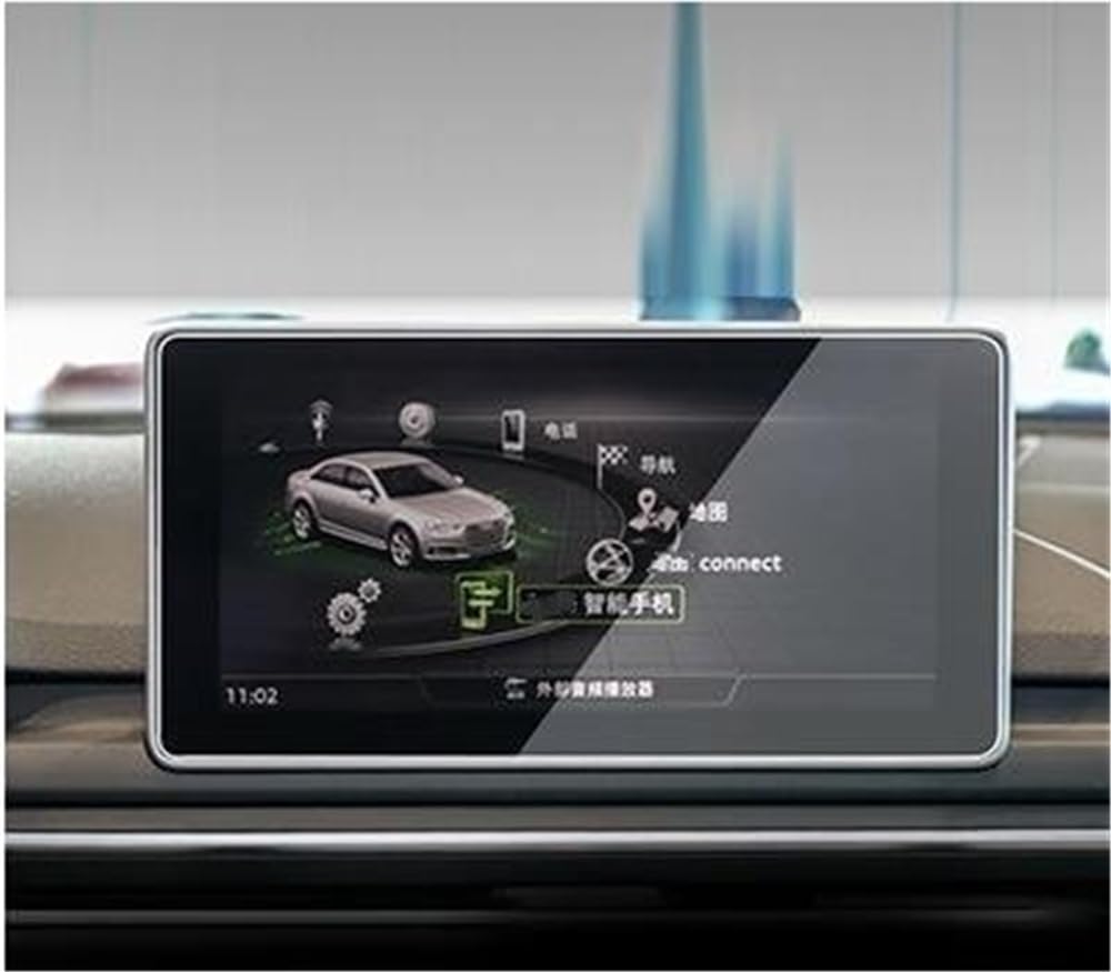 Automobilinnenraum Kompatibel mit A4 B9 S4 A5 S5 Q5 2016-2019 gehärtetem Glas Auto GPS Radio Navigation Armaturenbrett Displayschutzfolie LCD(185x110mm) von BASPHHH