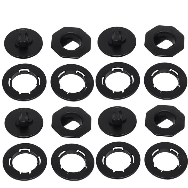 BASPHHH Allwettermatten Auto Stamm Boden Matte Clip Halter Grip Teppich Befestigung Klemme Schnalle Haken Verschluss Retainer Beständig Teile Universal(16pcs) von BASPHHH