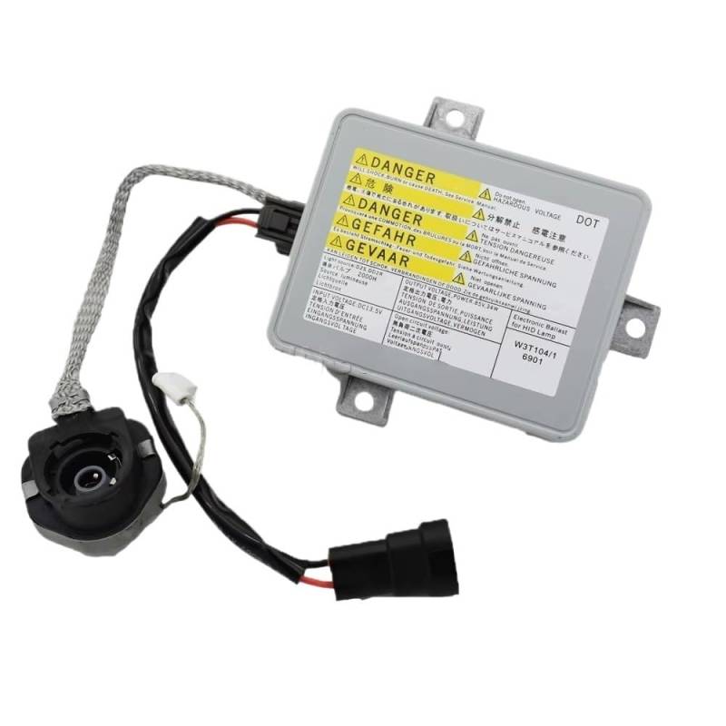 BASPHHH Auto H-ID Ballast Kompatibel Mit Mitsubishi Für Lancer Für EVO Xenon H-ID Scheinwerfer Zünder Inverter Control Ballast Zünder X6T02981 W3T11371 W3T10471(1X Ballast 2pcs Wire) von BASPHHH