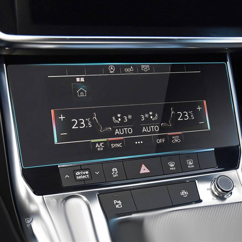 BASPHHH Automobilinnenraum Kompatibel Mit A6 C8 A7 2018–2023, Auto-Navigationsfolie, Armaturenbrett-Monitor, Displayschutzfolie, Glasfolie, Klimaanlage(Down) von BASPHHH