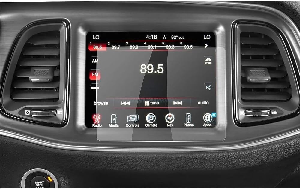 BASPHHH Automobilinnenraum Kompatibel Mit Dodge Für Challenger 2015-2021 2022 2023 8,4-Zoll-Auto-LCD-GPS-Navigations-Bildschirmschutzfolie Aus Gehärtetem Glas von BASPHHH