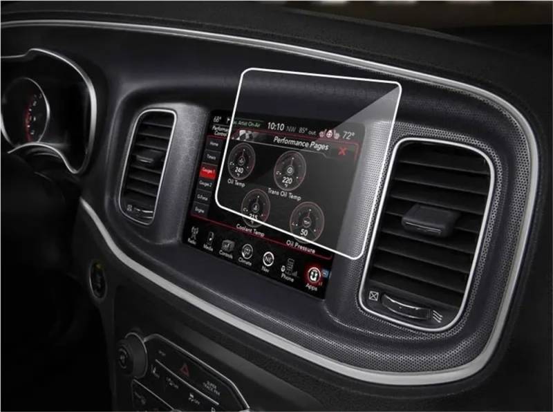 BASPHHH Automobilinnenraum Kompatibel Mit Dodge Für Charger 2015-2019 Auto-GPS-Navigation Gehärtetes Glas Schutzfolie Auto-Innenraum Auto-Displayschutz von BASPHHH