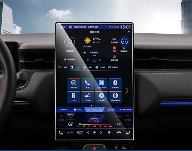 BASPHHH Automobilinnenraum Kompatibel Mit ENS1 2022-2023 LCD-GPS-Navigation Und Armaturenbrett-Displayschutzfolie Aus Gehärtetem Glas Zubehör(GPS) von BASPHHH