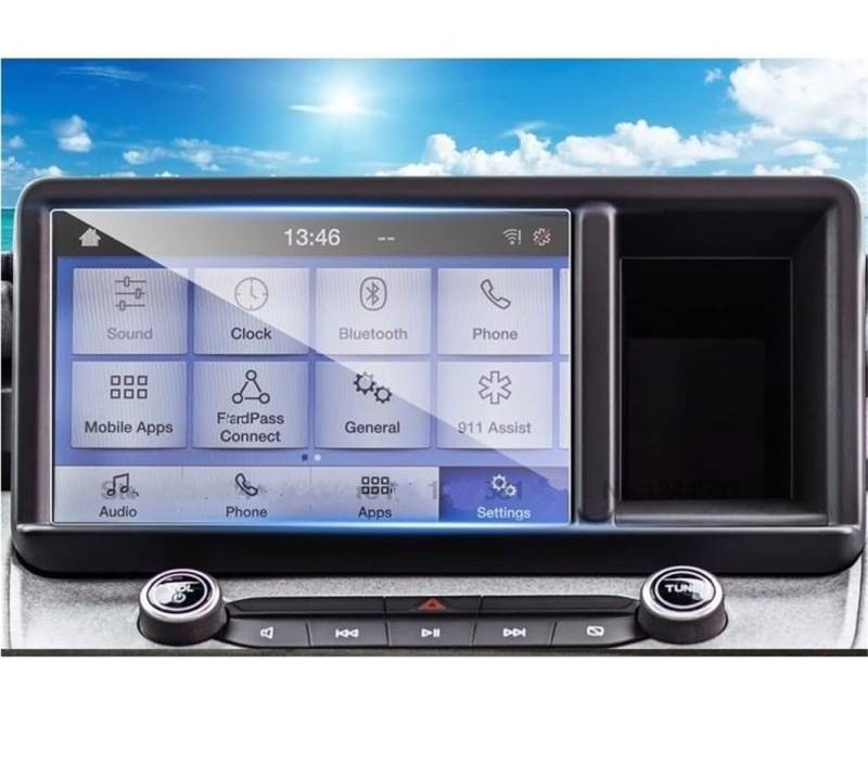 BASPHHH Automobilinnenraum Kompatibel Mit Ford Für Maverick 2023 2024 8 Zoll Auto GPS Navigation LCD Displayschutzfolie Aus Gehärtetem Glas von BASPHHH