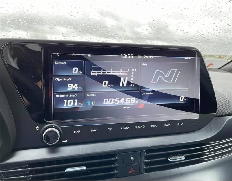 BASPHHH Automobilinnenraum Kompatibel Mit Hyundai Für I20 N Line 2021 2022 2023 10,25 Zoll LCD-GPS-Navigation, Gehärtete Glasschutzfolie von BASPHHH