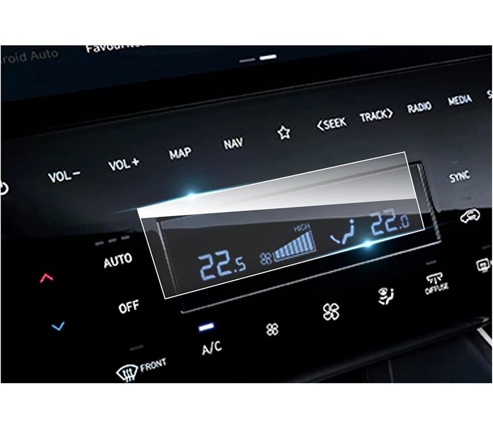 BASPHHH Automobilinnenraum Kompatibel Mit Hyundai Für Tucson NX4 2021 2022 2023 2024 A/C-Bildschirm 121 * 34 MM GPS-Geräte Autobildschirm Schutzfolie Aus Gehärtetem Glas von BASPHHH