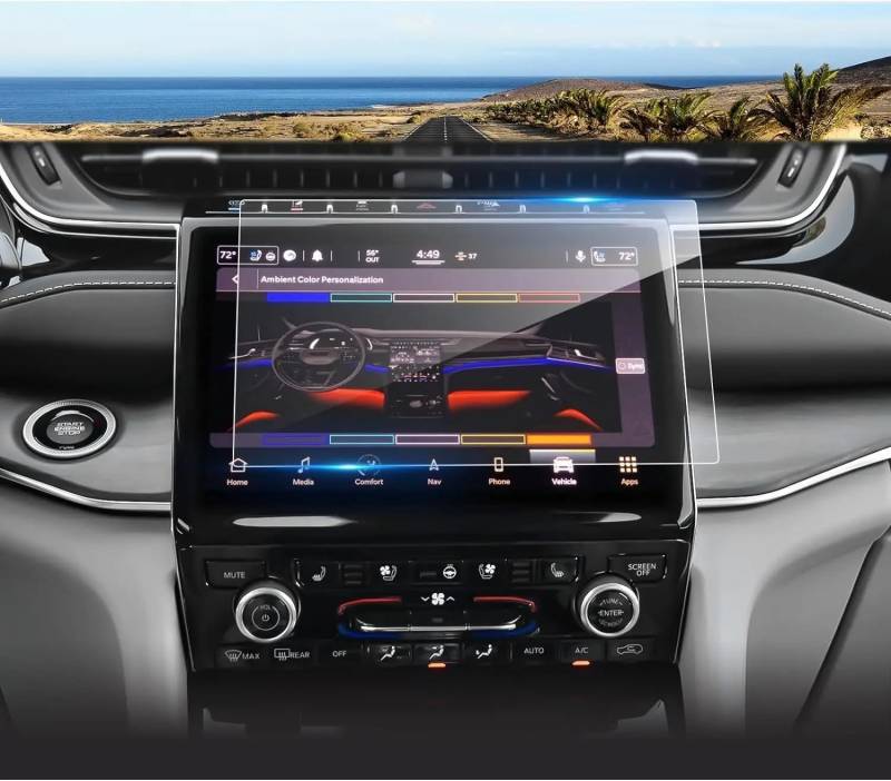 BASPHHH Automobilinnenraum Kompatibel Mit Jeep Für Grand Für Cherokee L 2021-2024 10,1-Zoll-LCD-Bildschirm Für Autonavigation GPS-Schutz Gehärteter Glasfilm von BASPHHH