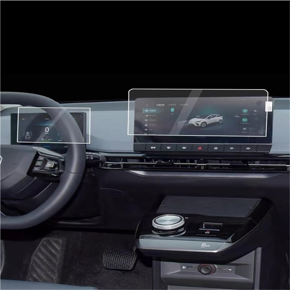 BASPHHH Automobilinnenraum Kompatibel Mit MG Für Mulan Für MG4 2021 2022 2023 Autoradio GPS-Navigations-Armaturenbrett Displayschutzfolie Aus Gehärtetem Glas(1 Set Glass) von BASPHHH