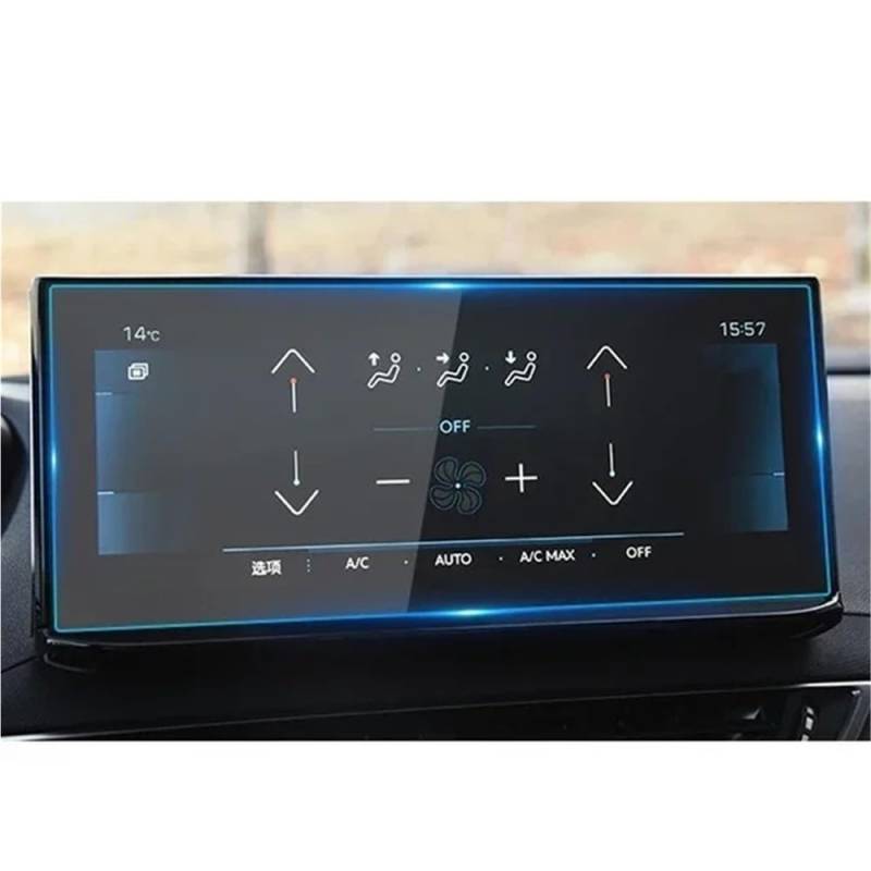 BASPHHH Automobilinnenraum Kompatibel Mit Peugeot Für 4008 2016-2022 Schutzfolie Auto GPS-Navigation Displayschutzfolie Aus Gehärtetem Glas(10inch) von BASPHHH