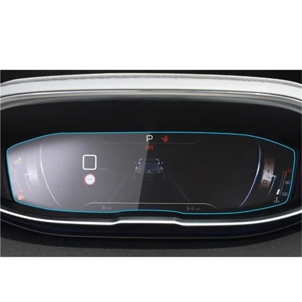 BASPHHH Automobilinnenraum Kompatibel Mit Peugeot Für 4008 2016-2022 Schutzfolie Auto GPS-Navigation Displayschutzfolie Aus Gehärtetem Glas(12.3inch Instrument) von BASPHHH